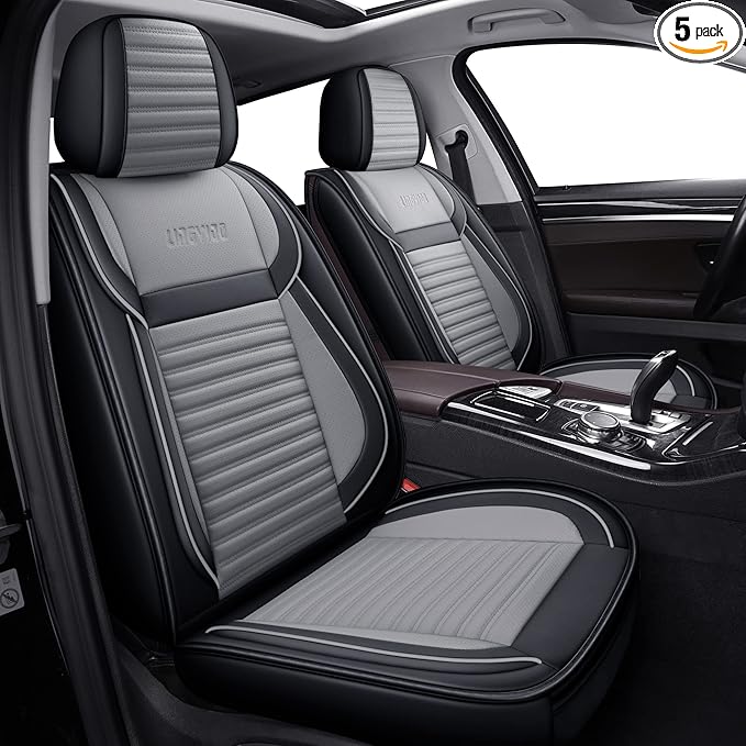 Car Seat Covers Full Set, Faux Leather, Breathable Waterproof, Anti-Slip