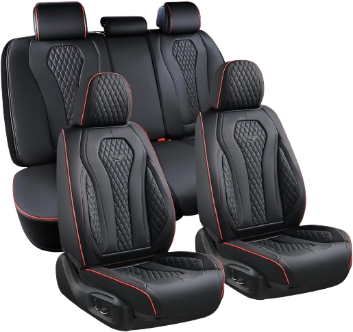 Car Seat Covers Full Set, Black, Waterproof, Front and Back Seats